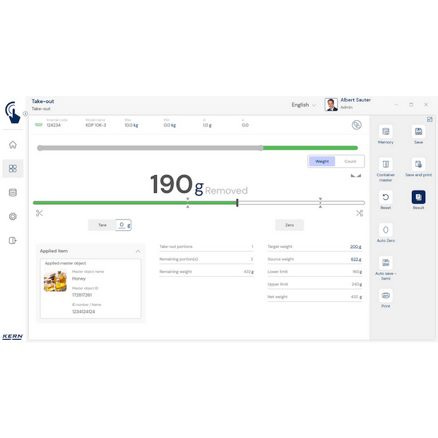 KERN EasyTouch SET-08 Take-out