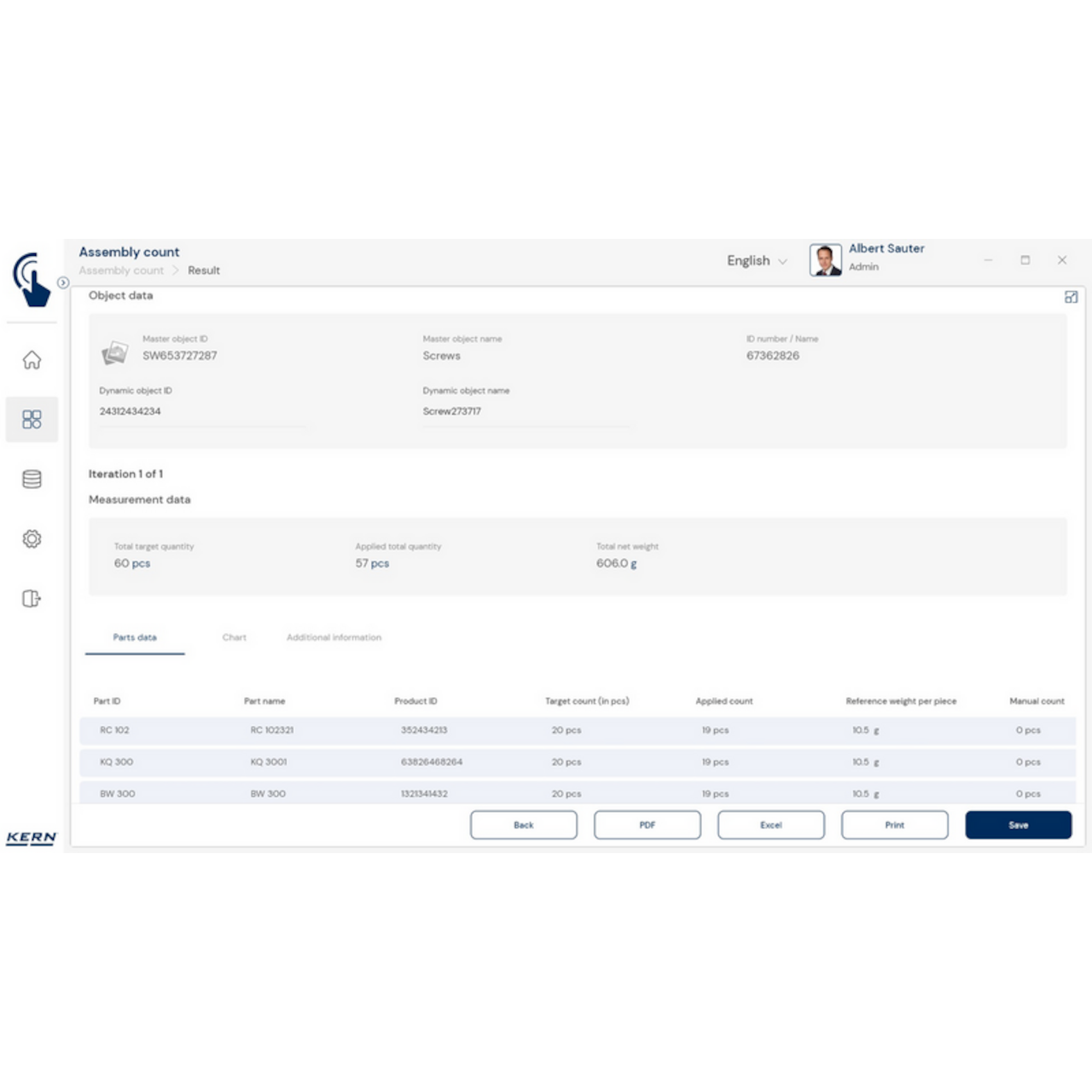 KERN EasyTouch SET-35 Assembly Count