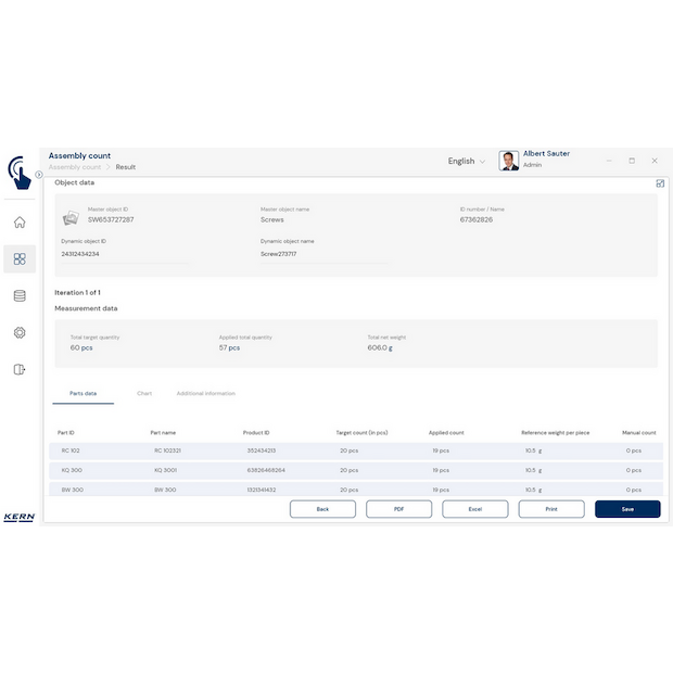 KERN EasyTouch SET-35 Assembly Count