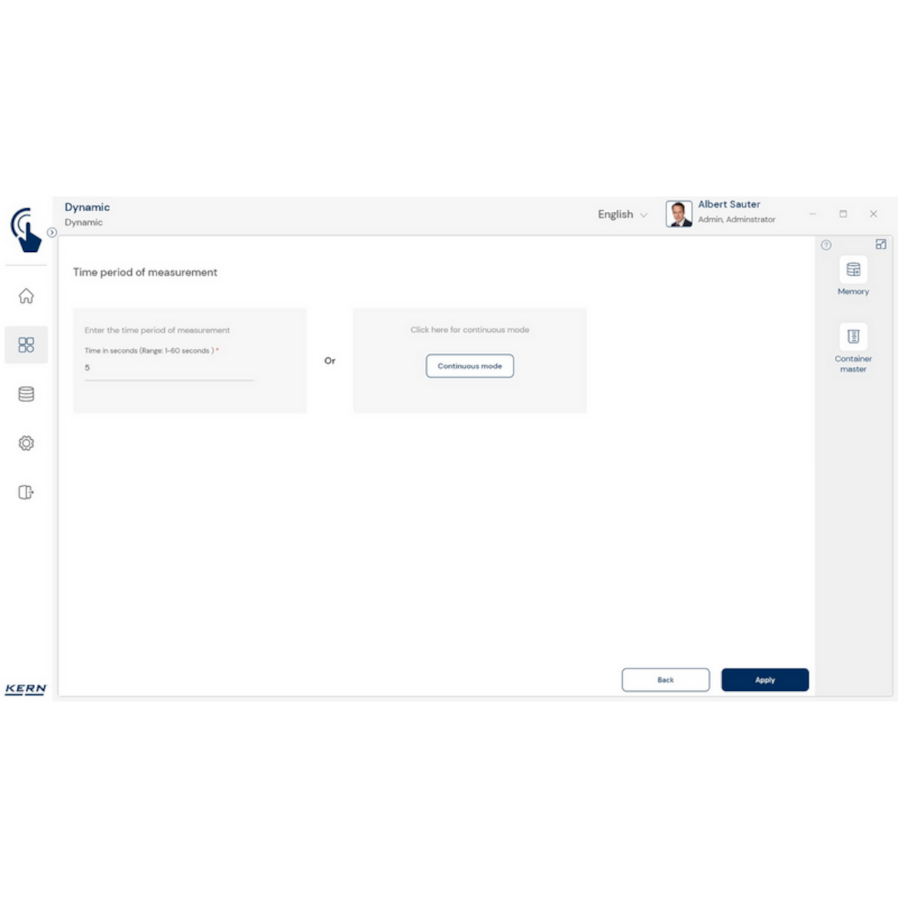 KERN EasyTouch SET-05 Dynamic