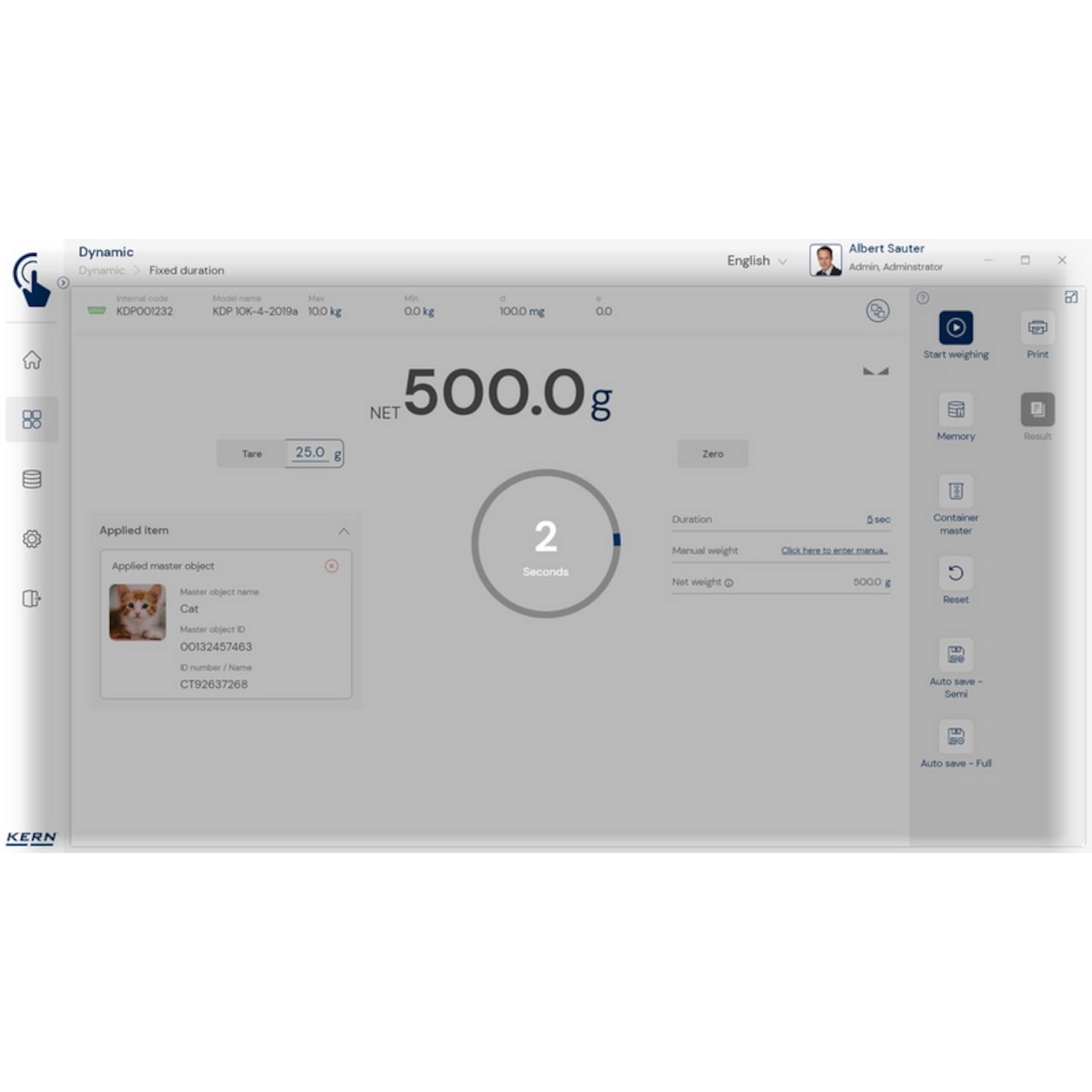 KERN EasyTouch SET-05 Dynamic