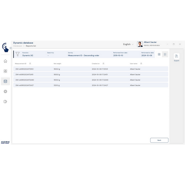 KERN EasyTouch SET-05 Dynamic