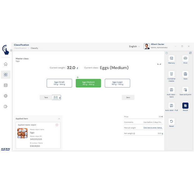KERN EasyTouch SET-06 Classification