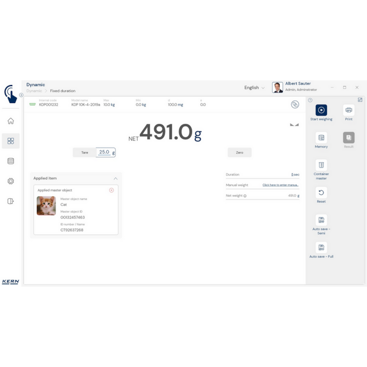 KERN EasyTouch SET-05 Dynamic