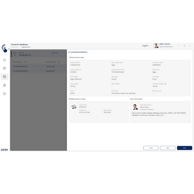 KERN EasyTouch SET-06 Classification