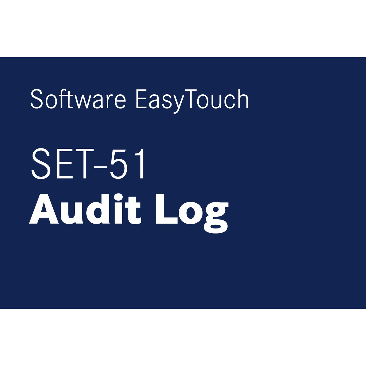 KERN EasyTouch SET-51 Audit Logs