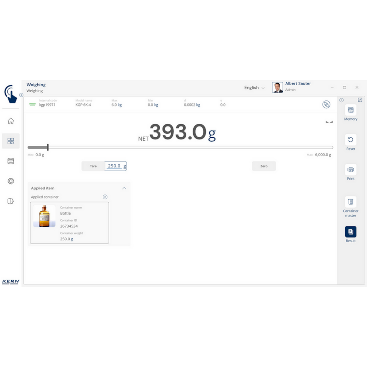 KERN EasyTouch SET-18 Container Master