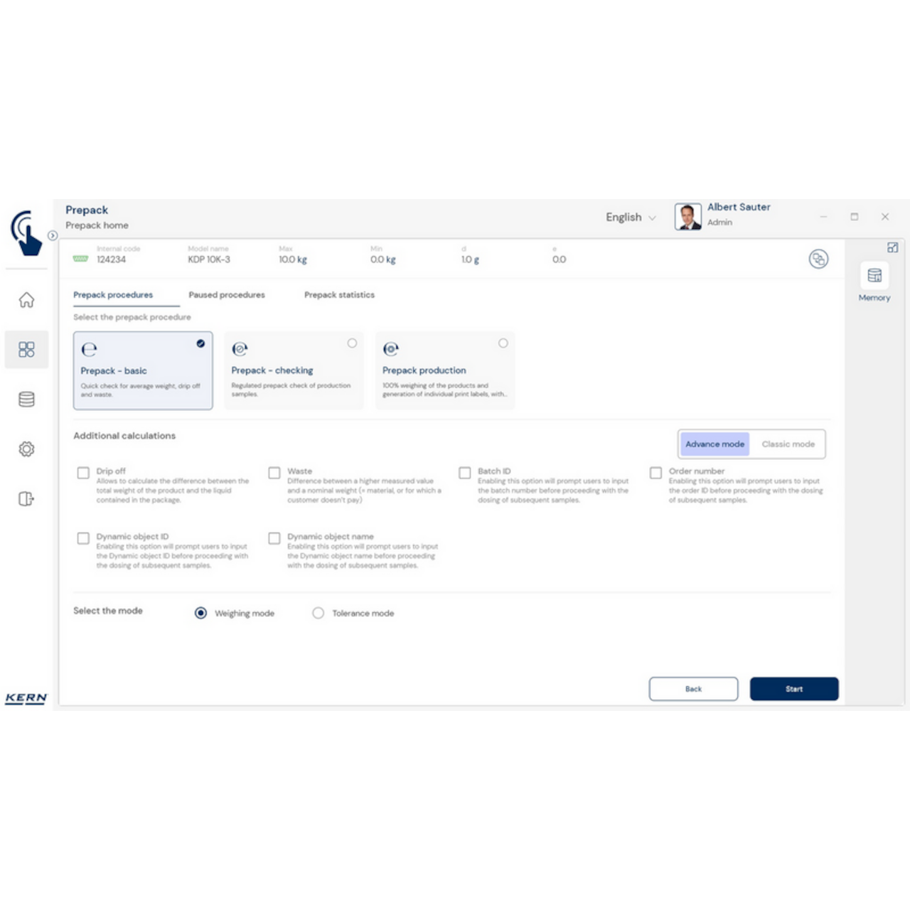 KERN EasyTouch SET-17 PrePack
