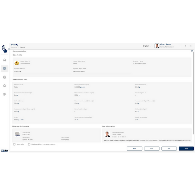 KERN EasyTouch SET-04 Density