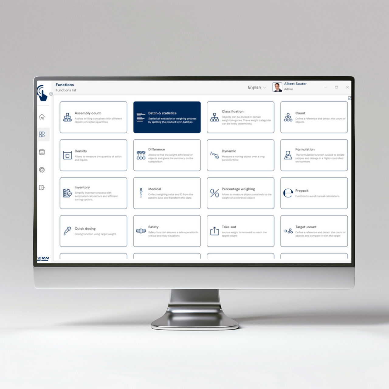 KERN EasyTouch SET-16 Batch and Statistics