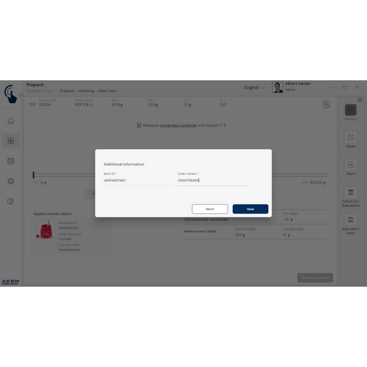 KERN EasyTouch SET-17 PrePack