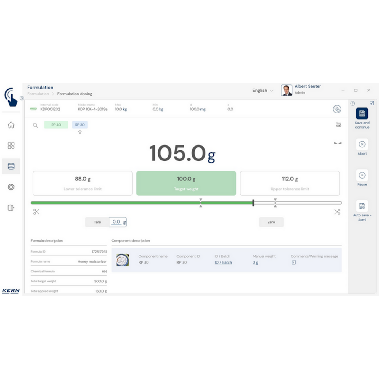 KERN EasyTouch SET-21 Formulation