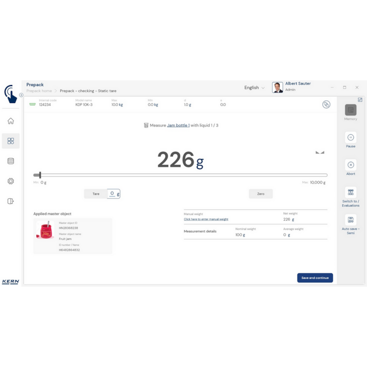 KERN EasyTouch SET-17 PrePack