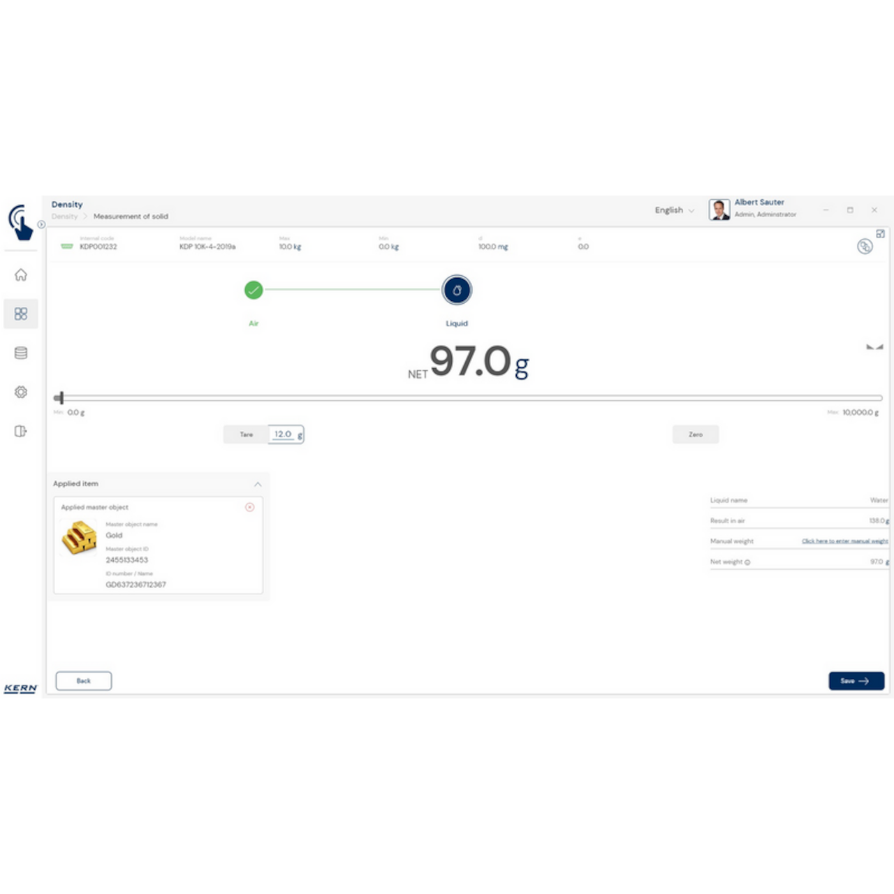 KERN EasyTouch SET-04 Density