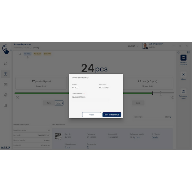 KERN EasyTouch SET-35 Assembly Count
