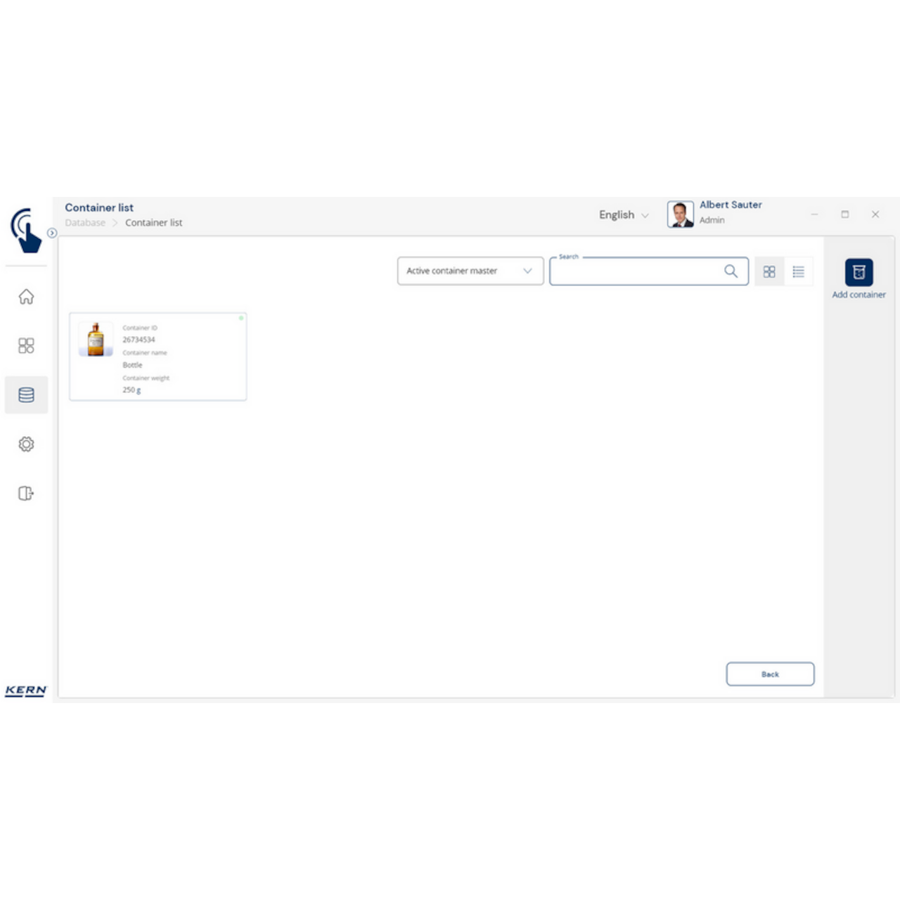 KERN EasyTouch SET-18 Container Master