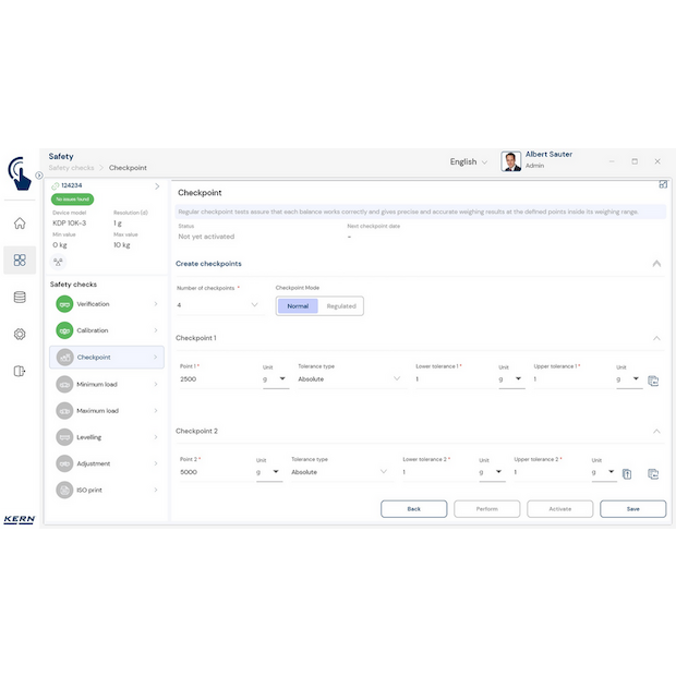 KERN EasyTouch SET-11 Safety