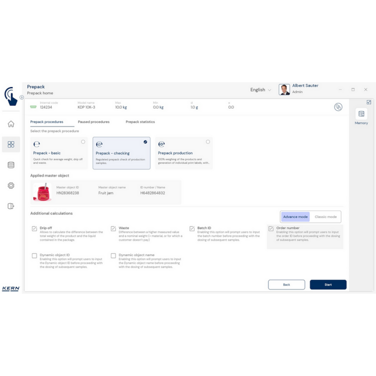 KERN EasyTouch SET-17 PrePack
