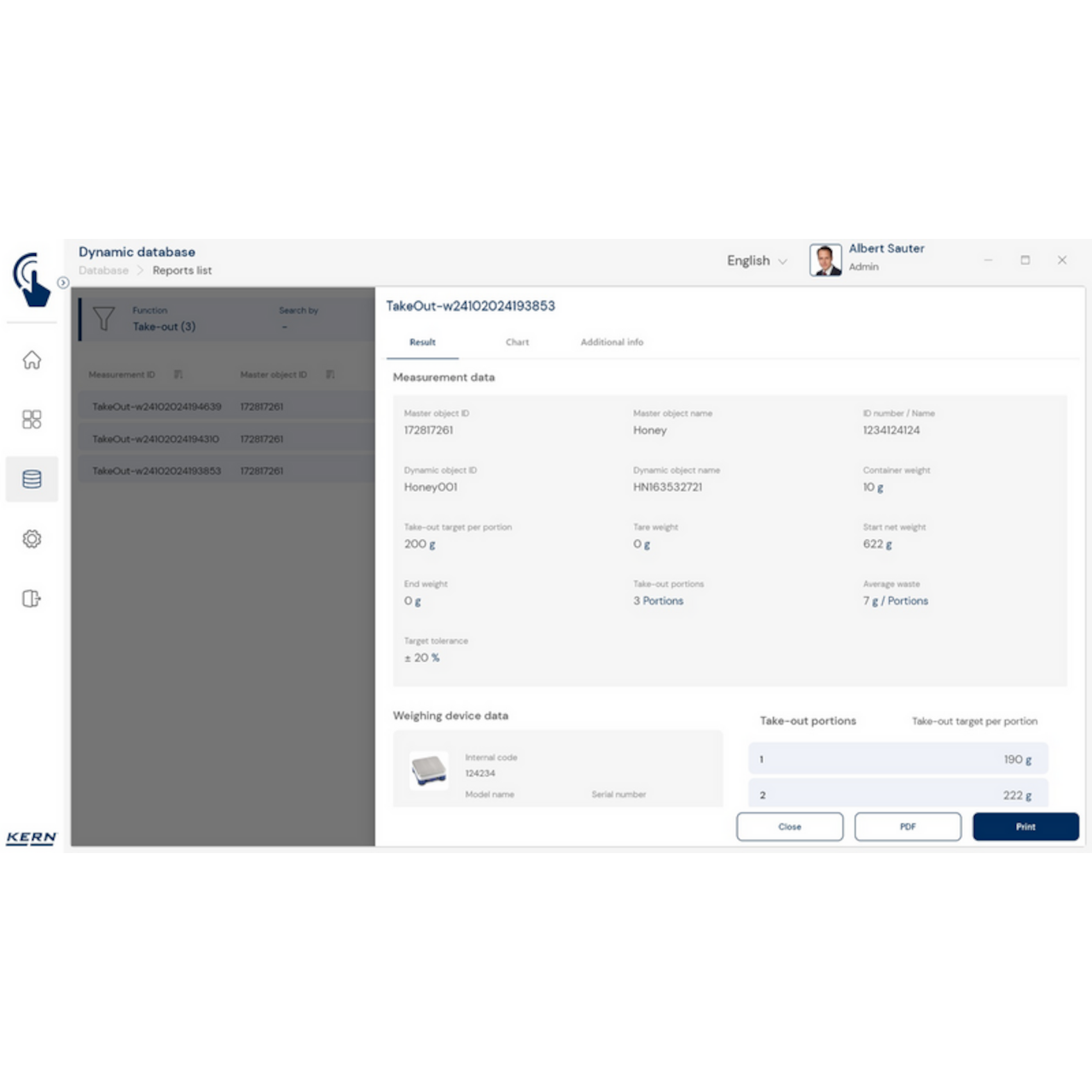 KERN EasyTouch SET-08 Take-out
