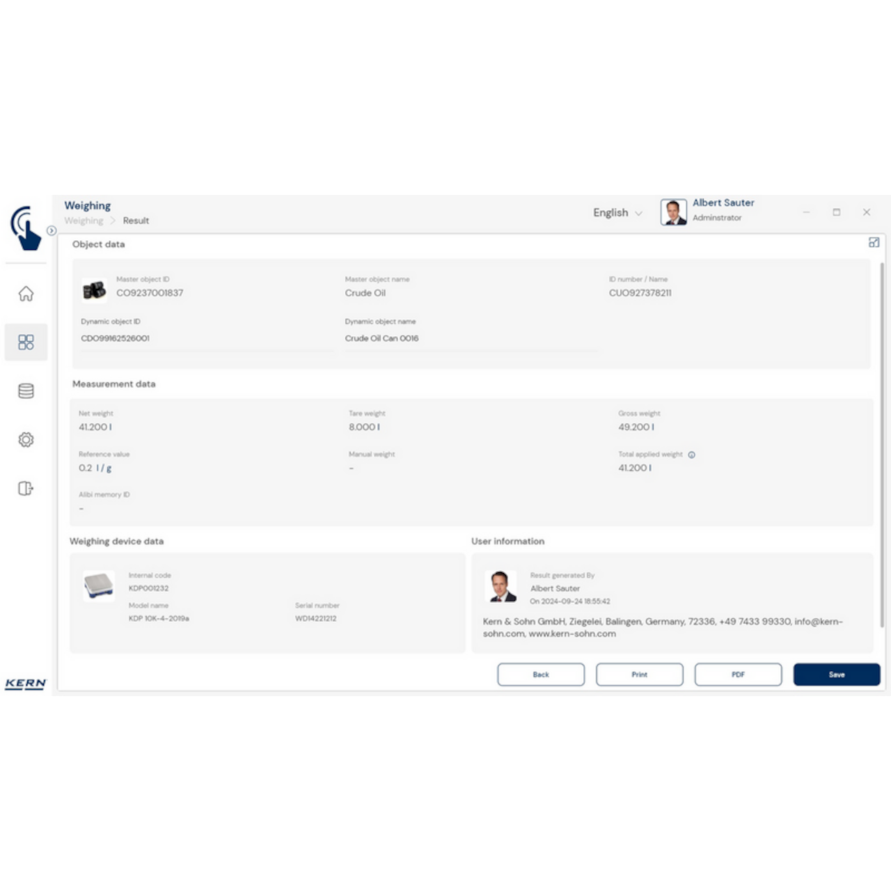 KERN EasyTouch SET-07 Variable