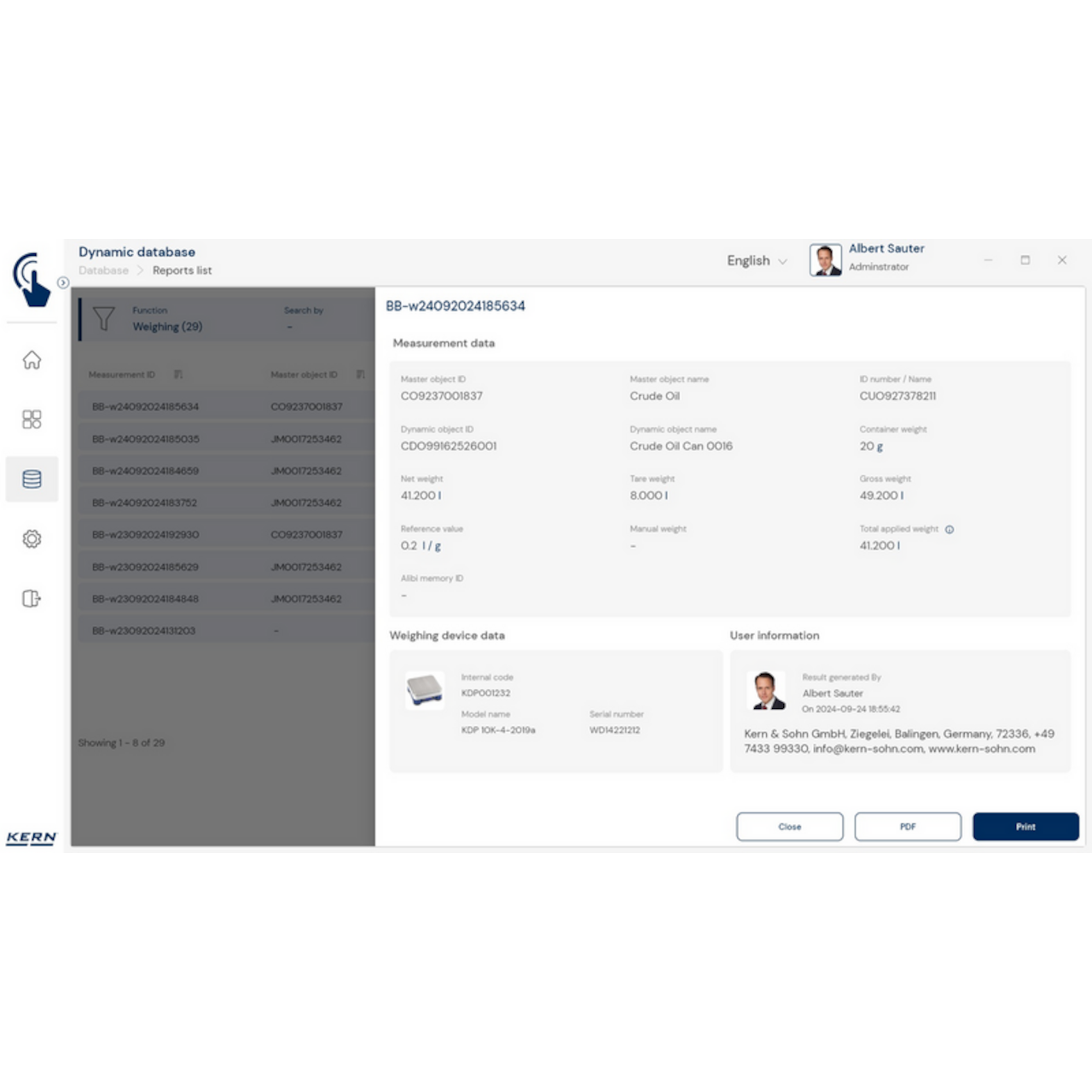 KERN EasyTouch SET-07 Variable