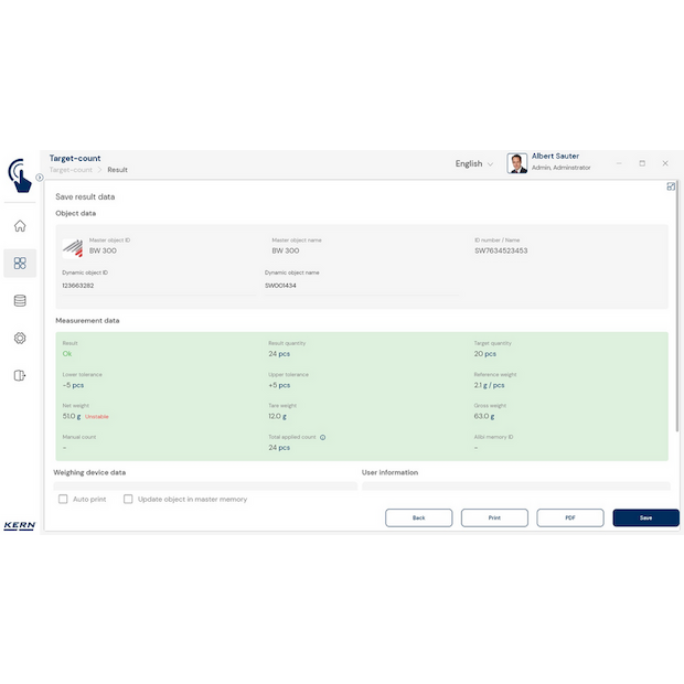 KERN EasyTouch SET-33 Target Count