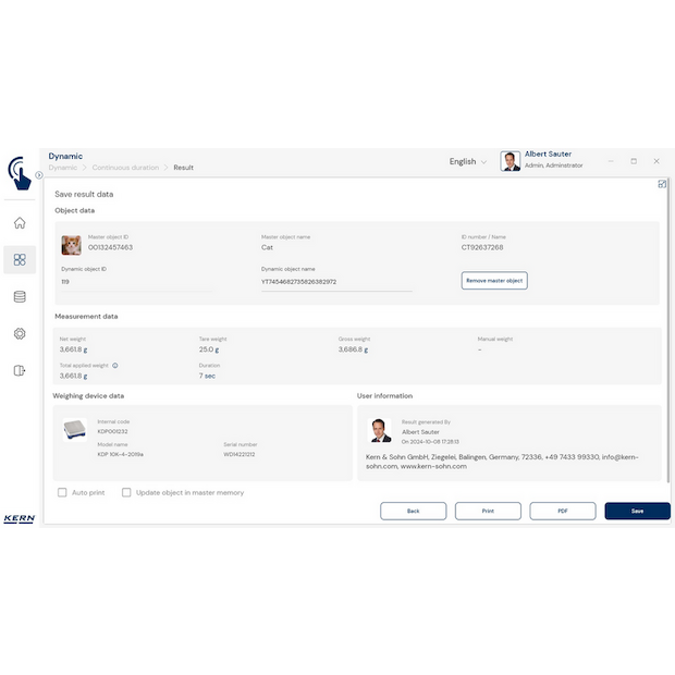KERN EasyTouch SET-05 Dynamic