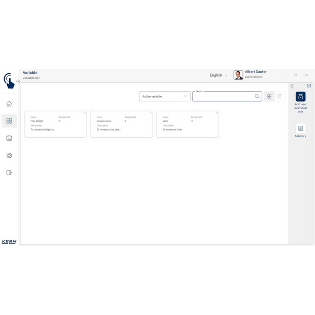 KERN EasyTouch SET-07 Variable