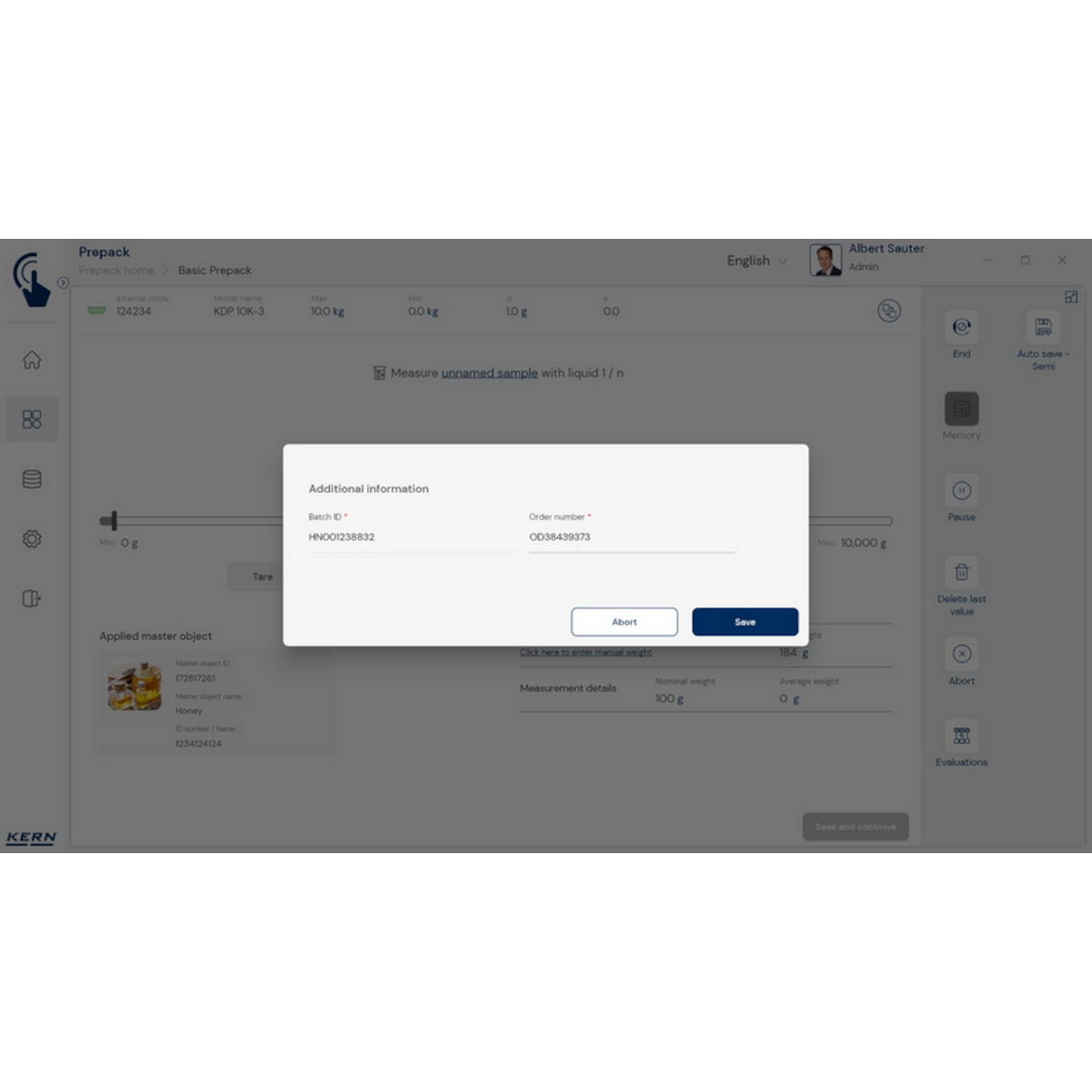 KERN EasyTouch SET-17 PrePack