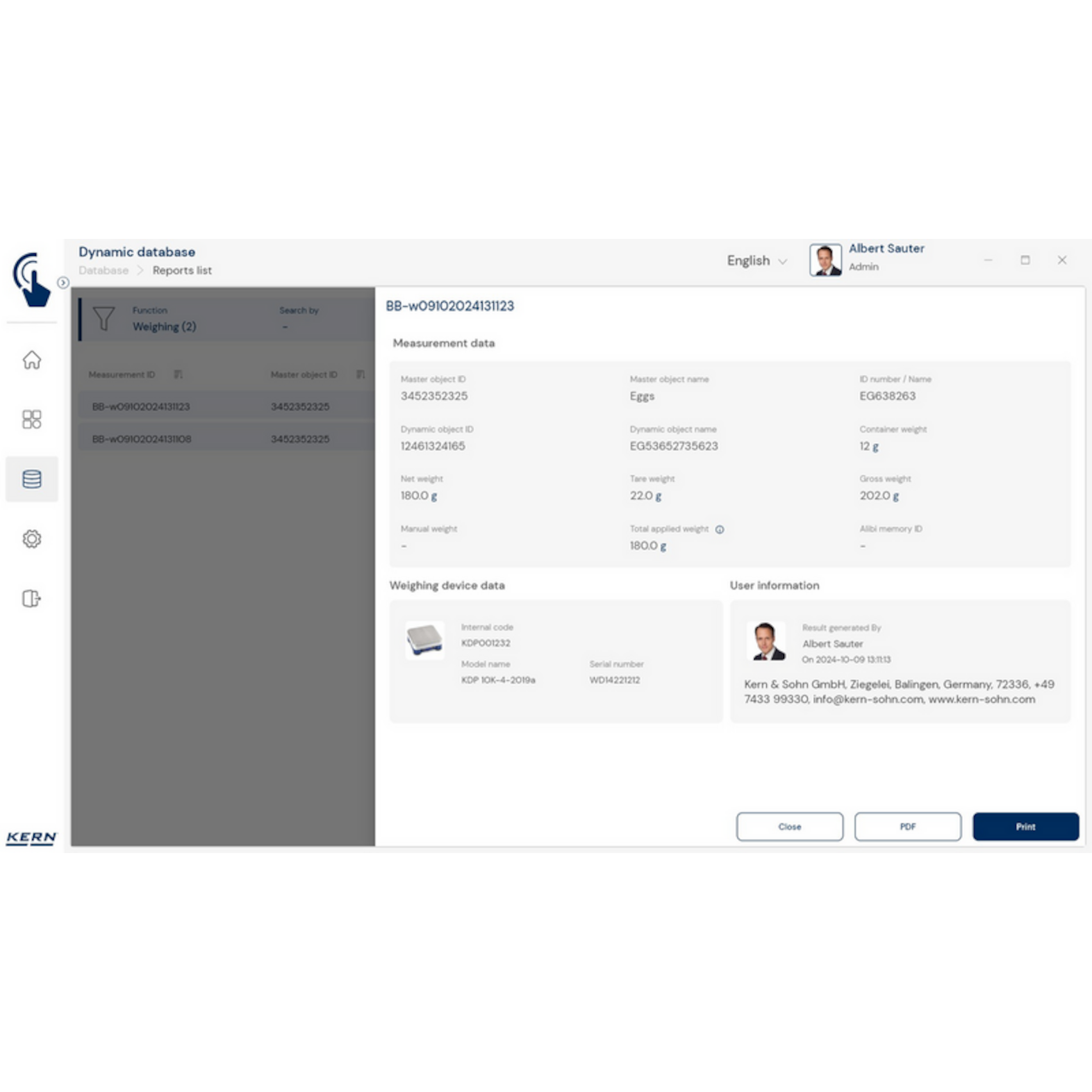 KERN EasyTouch SET-01 Base