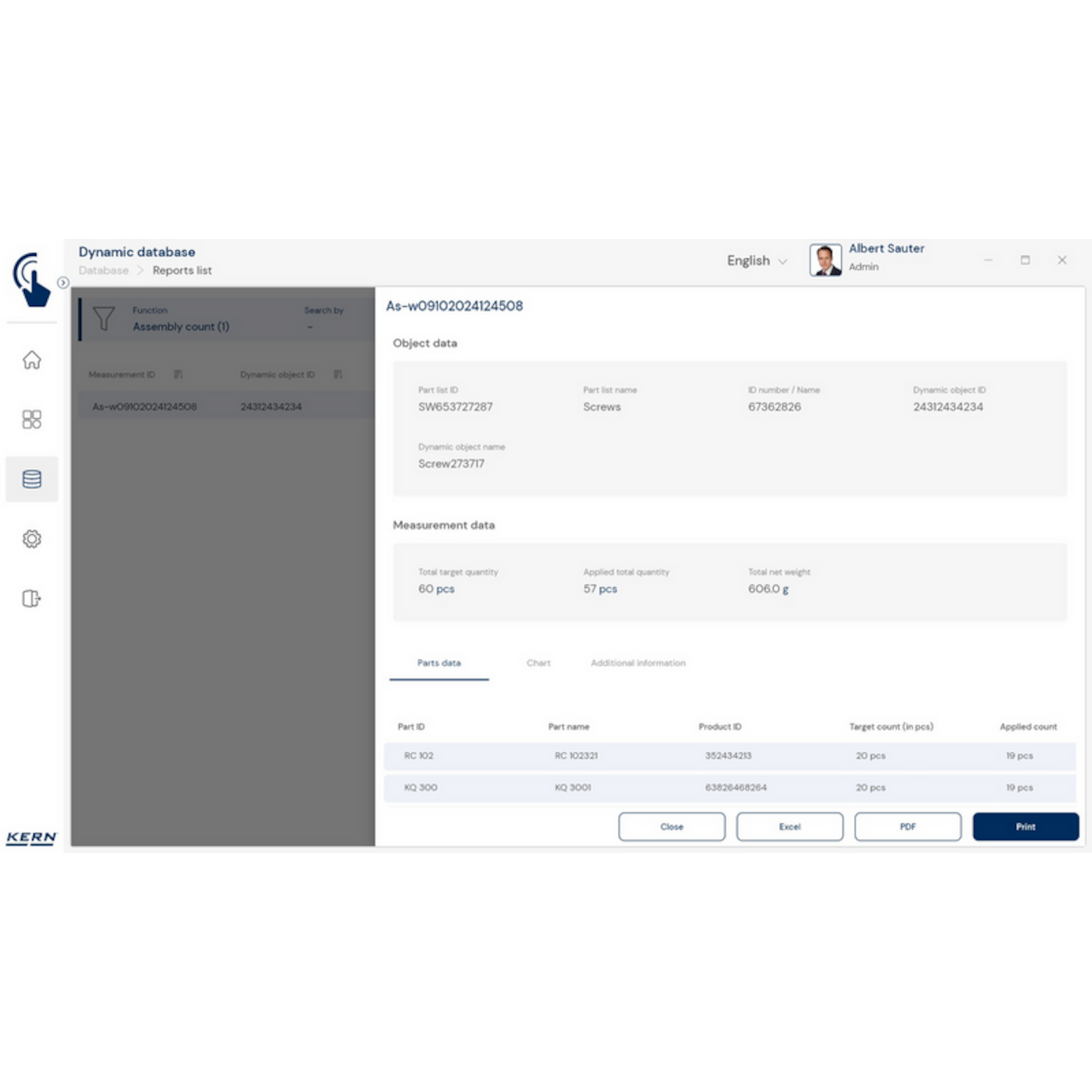 KERN EasyTouch SET-35 Assembly Count