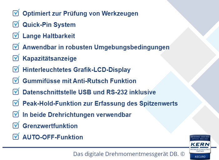 Das digitale Drehmomentmessger&auml;t.