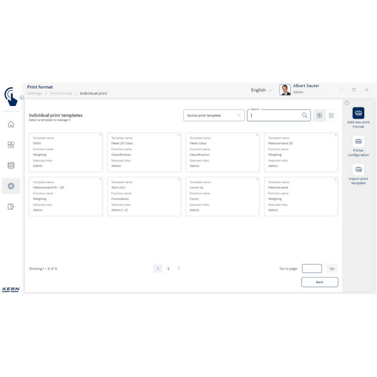 KERN EasyTouch SET-14 Individual Print
