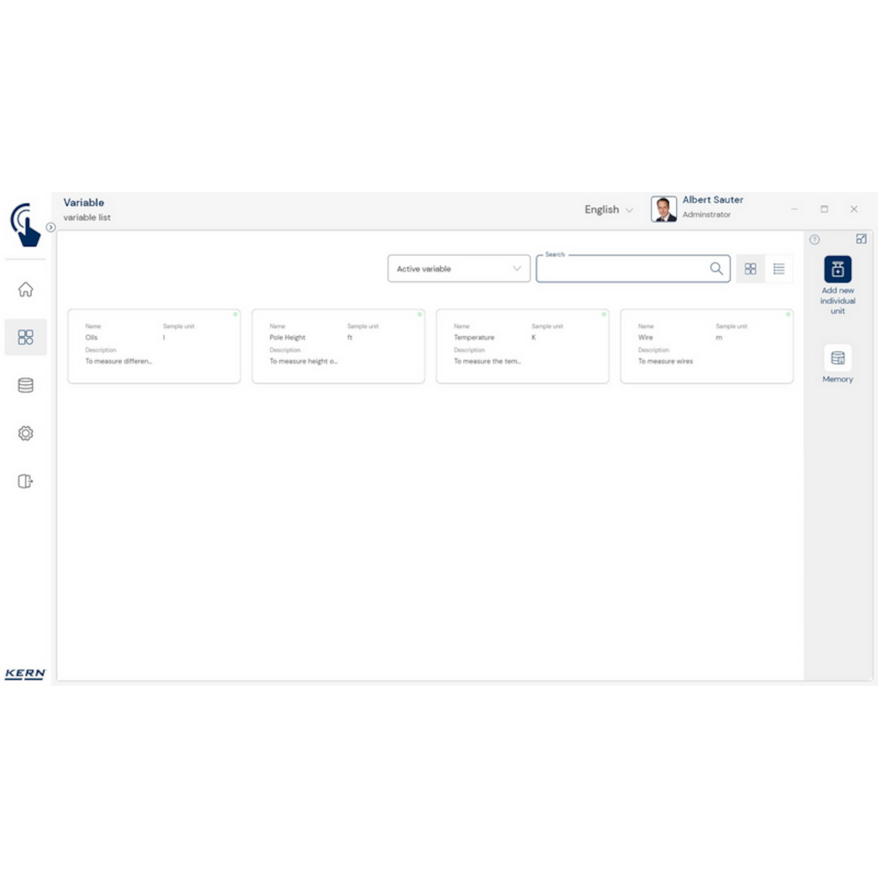 KERN EasyTouch SET-07 Variable