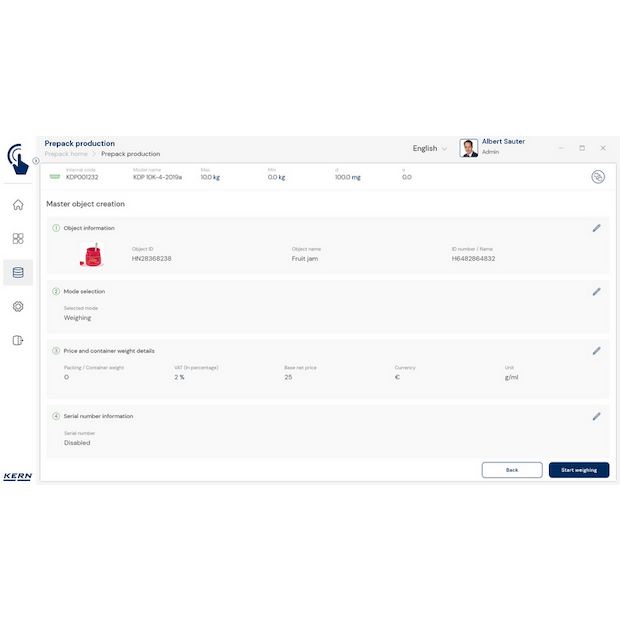 KERN EasyTouch SET-17 PrePack