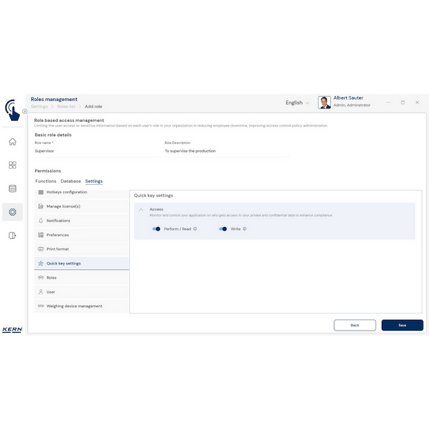 KERN EasyTouch SET-311 Quick Key