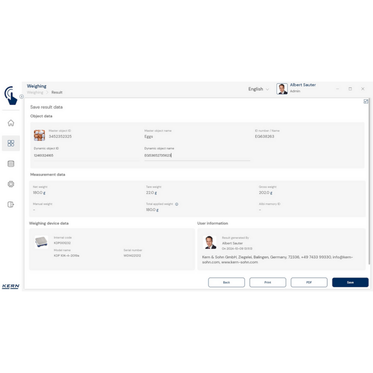 KERN EasyTouch SET-01 Base