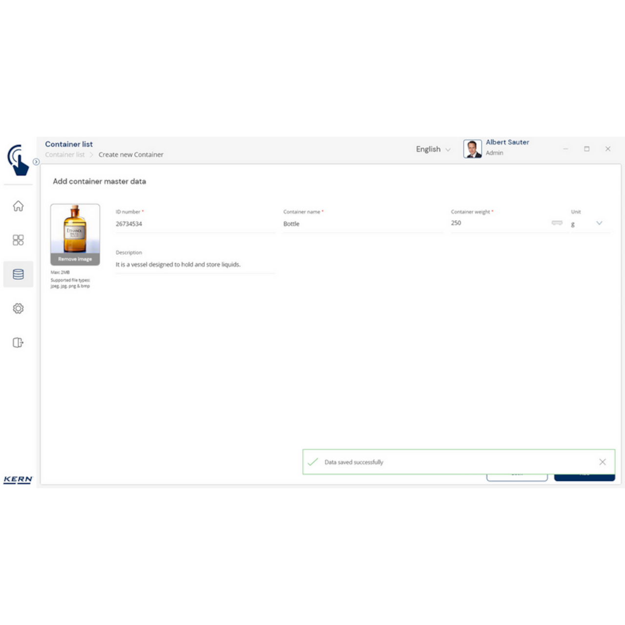 KERN EasyTouch SET-18 Container Master