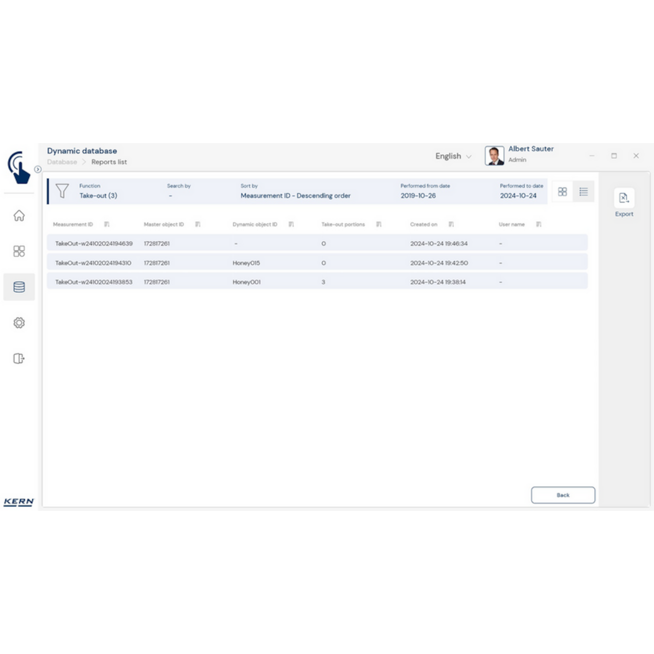 KERN EasyTouch SET-08 Take-out