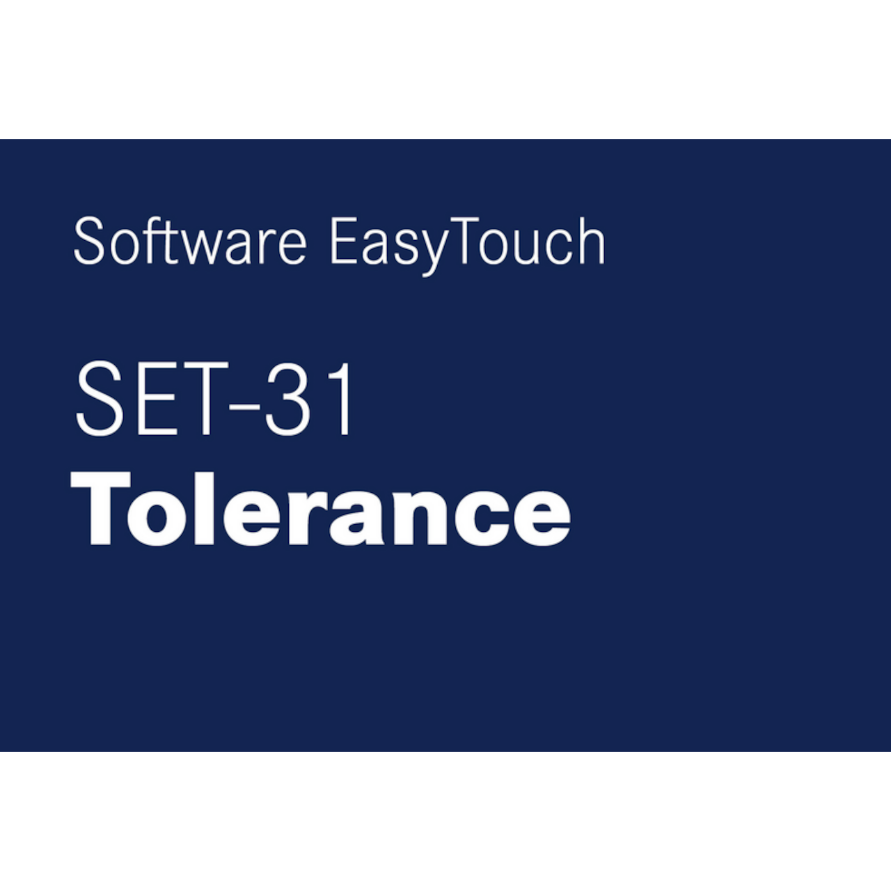 KERN EasyTouch SET-31 Tolerance