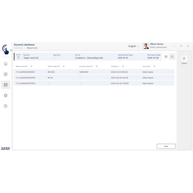 KERN EasyTouch SET-33 Target Count