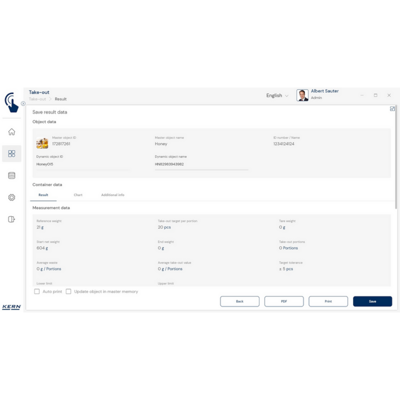 KERN EasyTouch SET-08 Take-out