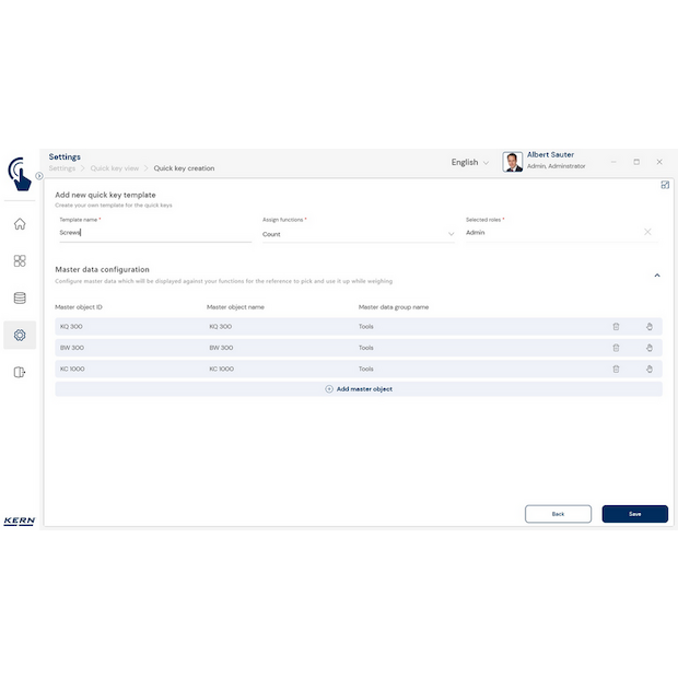 KERN EasyTouch SET-311 Quick Key