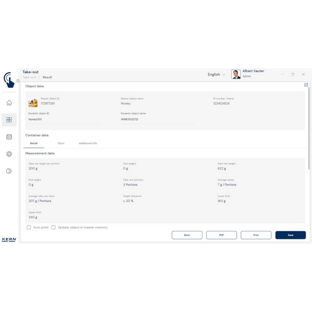 KERN EasyTouch SET-08 Take-out