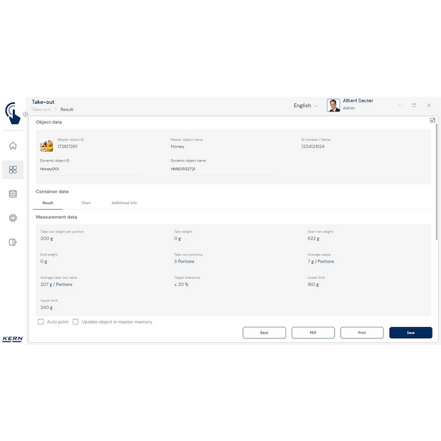 KERN EasyTouch SET-08 Take-out