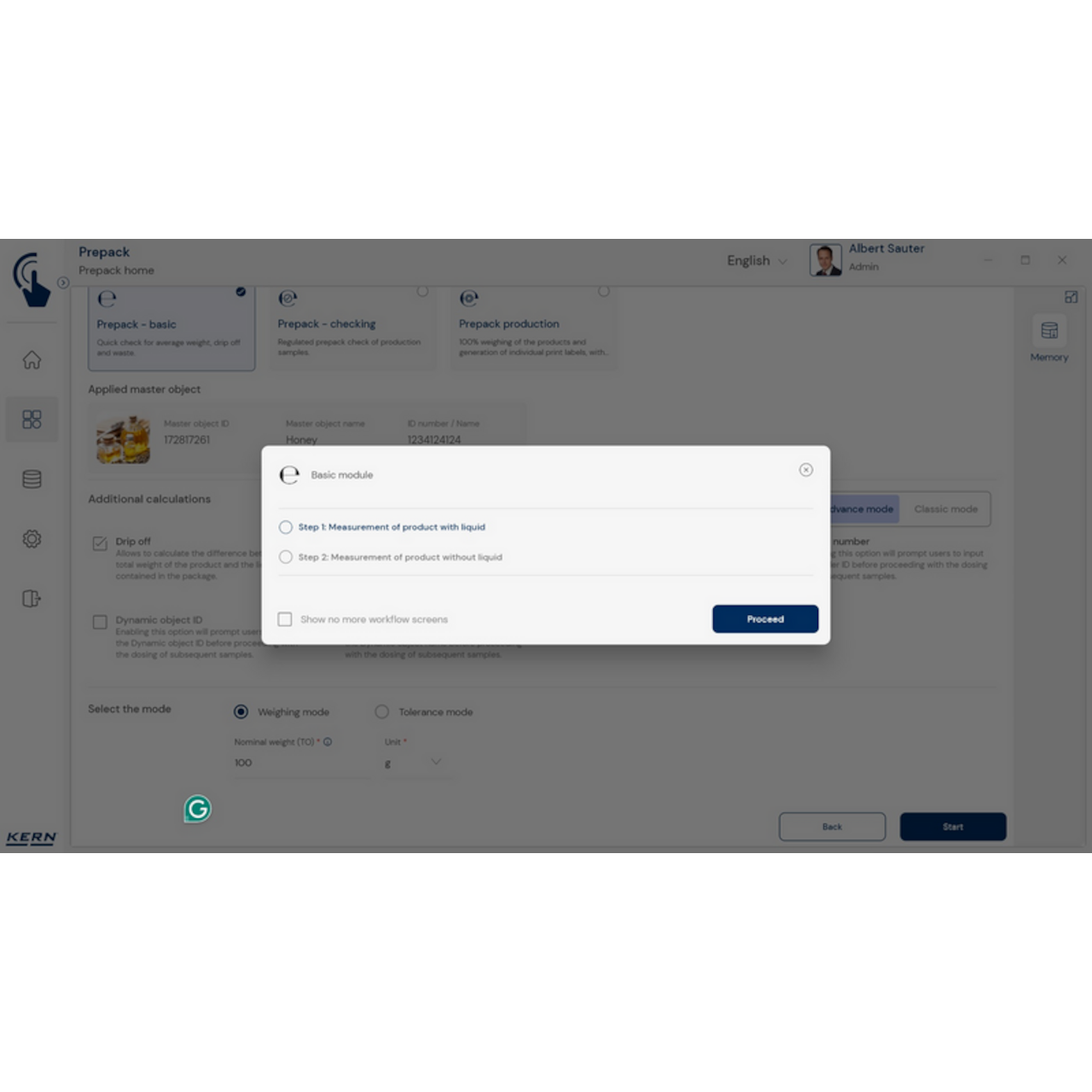 KERN EasyTouch SET-17 PrePack